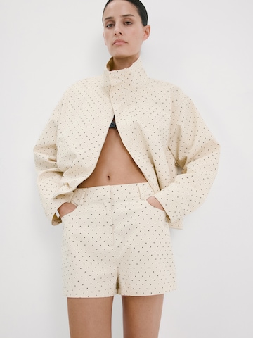 MANGO Regular Pants in Beige: front