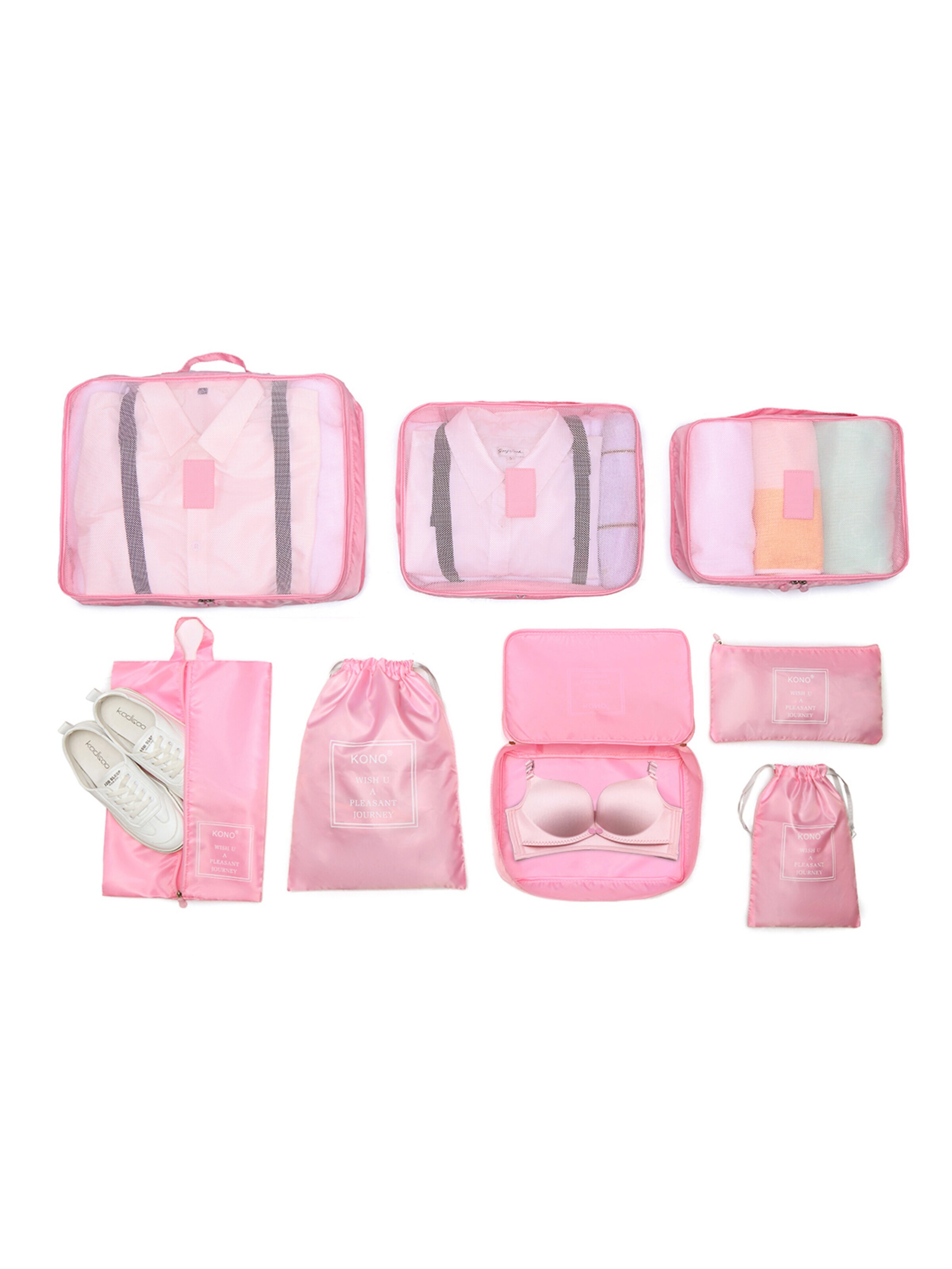 Kono Laundry Bag in Pink: front