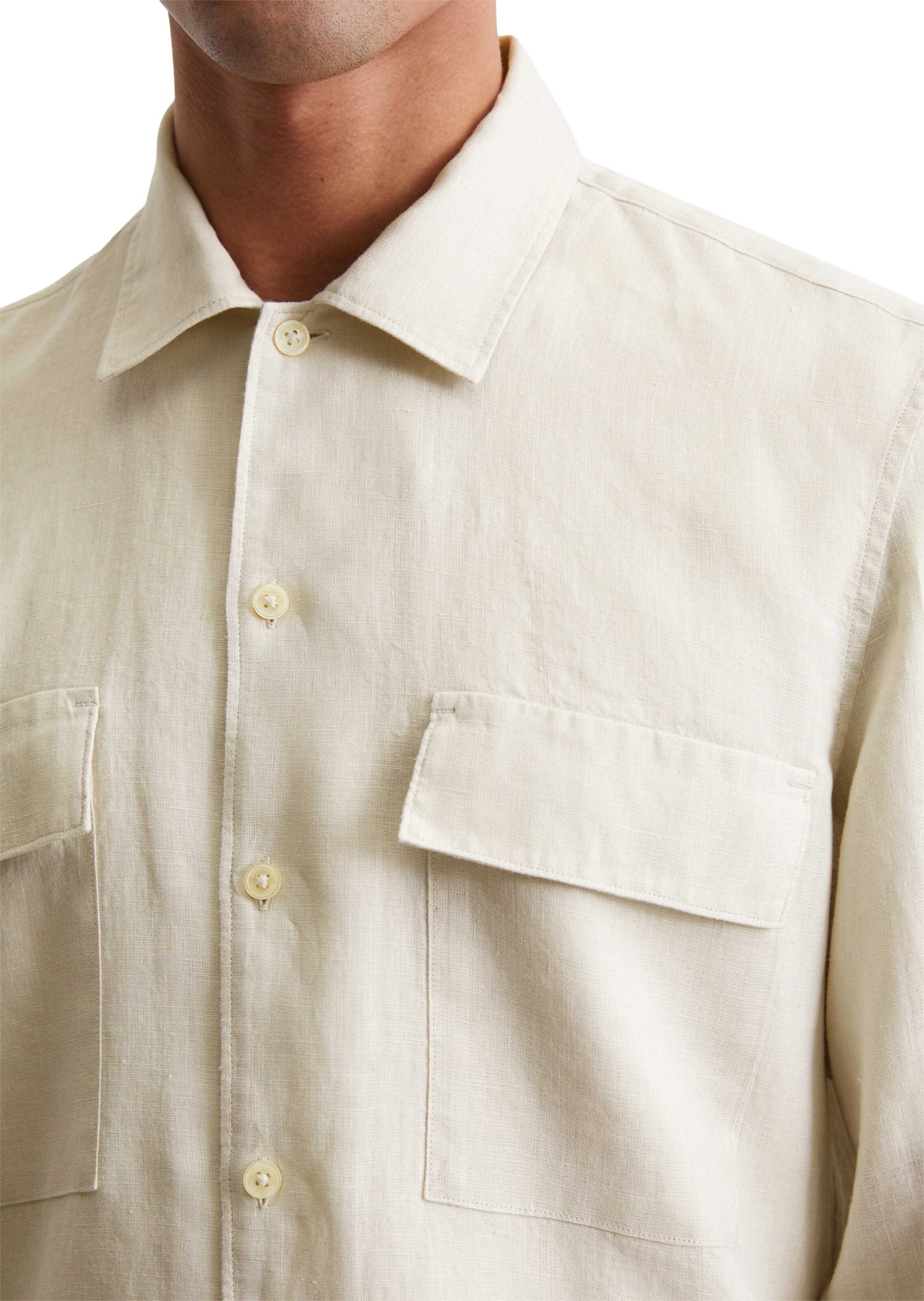 Marc O'Polo Regular fit Button Up Shirt in Beige