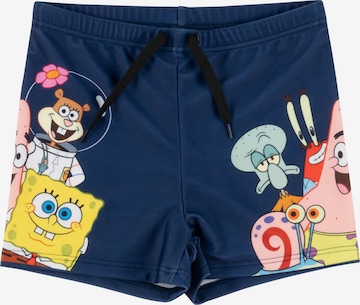 SpongeBob Swim Trunks 'Spongebob Schwammkopf' in Blue: front