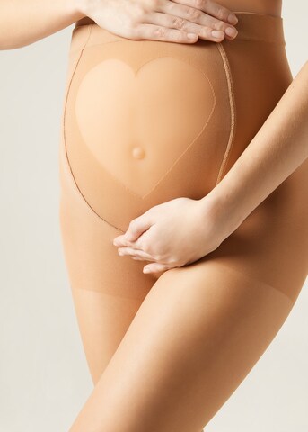 CALZEDONIA Fine Tights 'MATERNITY' in Beige