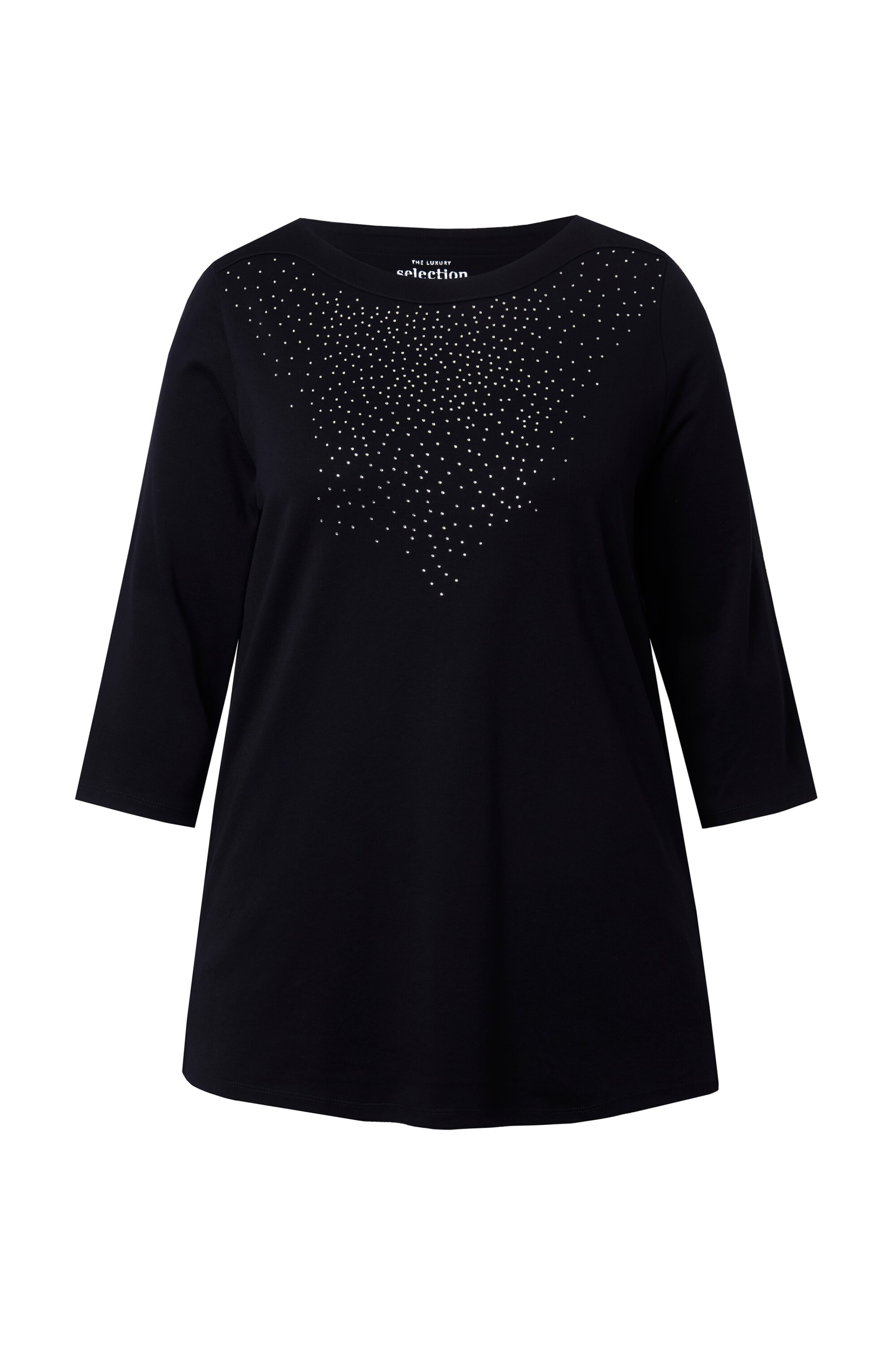 Ulla Popken Shirt in Schwarz: Vorderseite