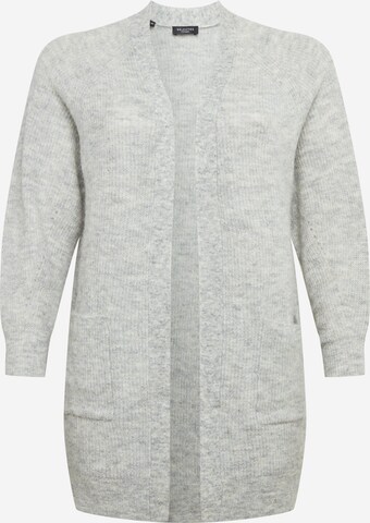 Selected Femme Curve Knit cardigan in Grey: front