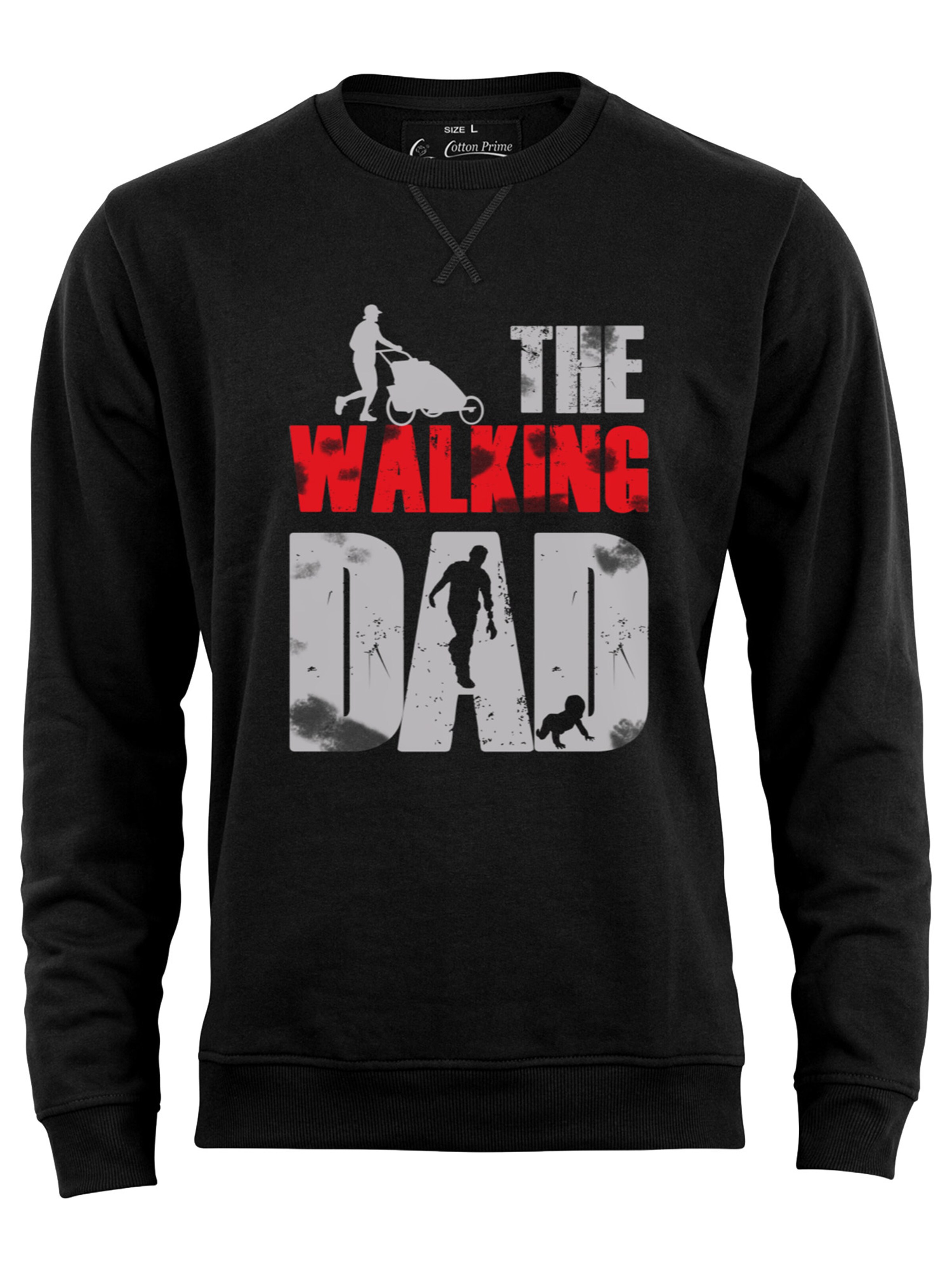 Cotton Prime - Sweatshirt ' Walking Dad ' em preto: frente