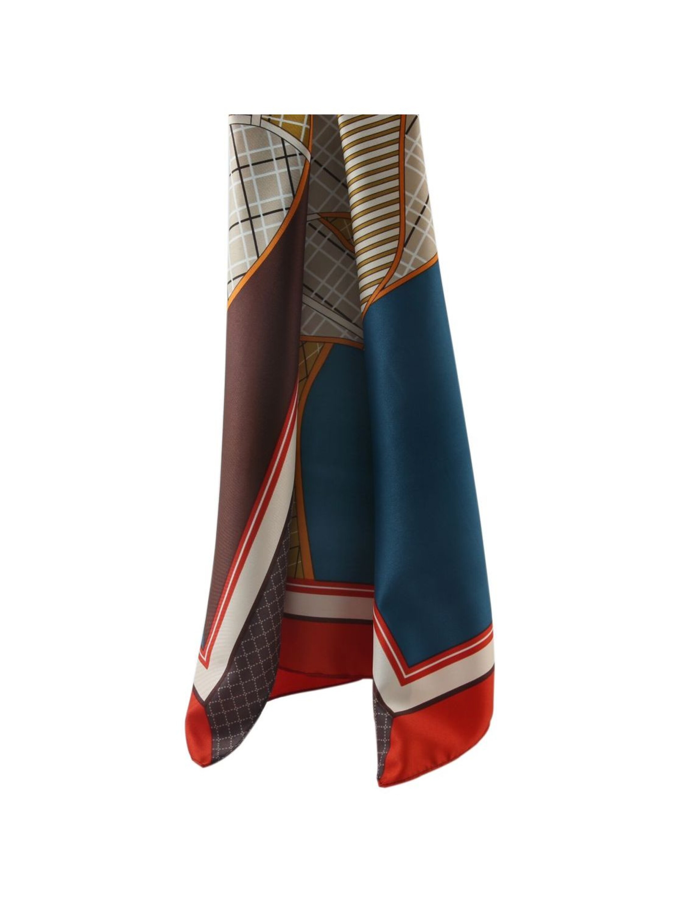 Sciarpa 'Grand carré de Soie Eleganthorse Zoé' di alberto cabale in marrone