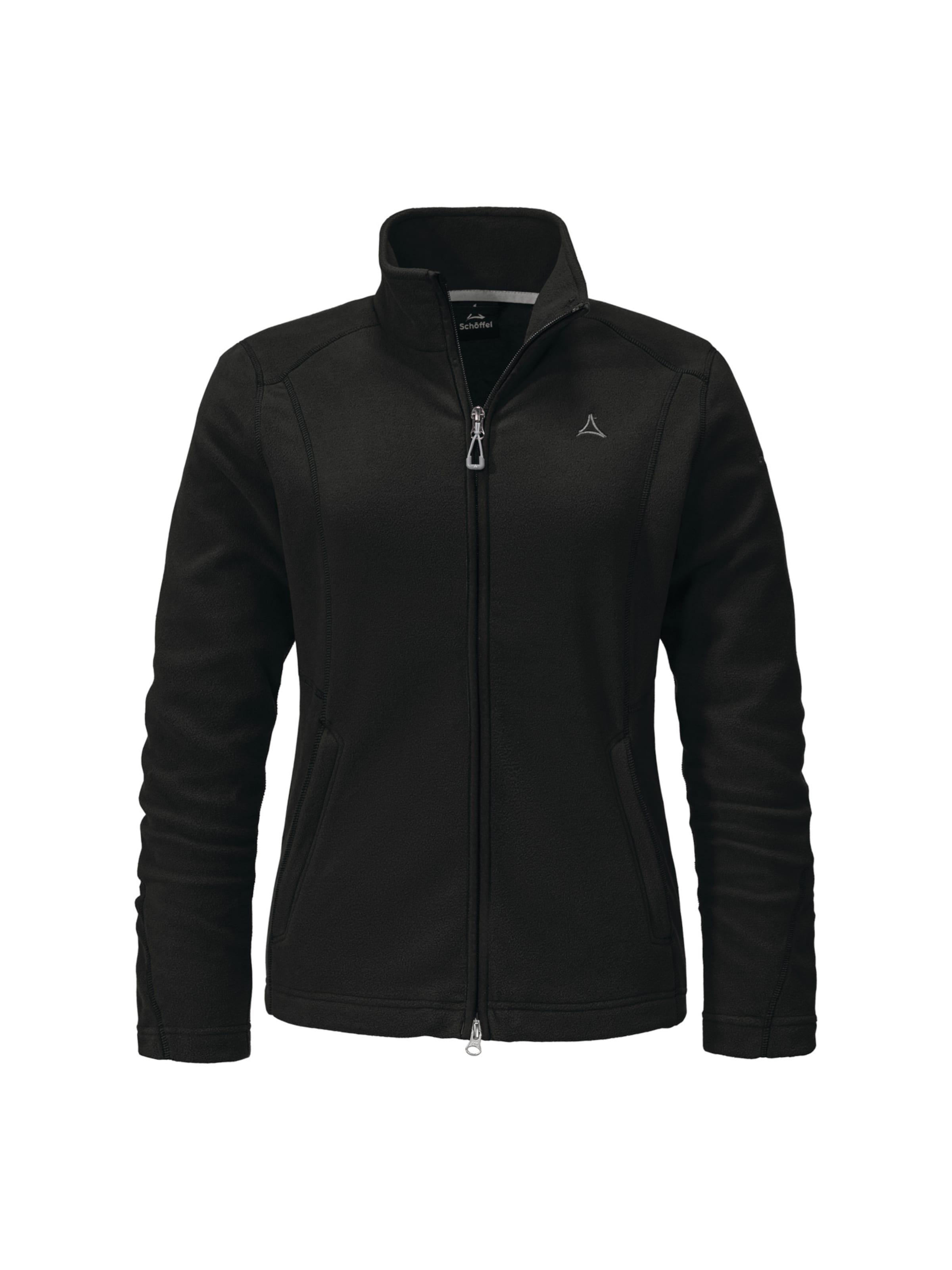 Schöffel Functionele fleece jas 'Leona3' in Zwart: voorkant