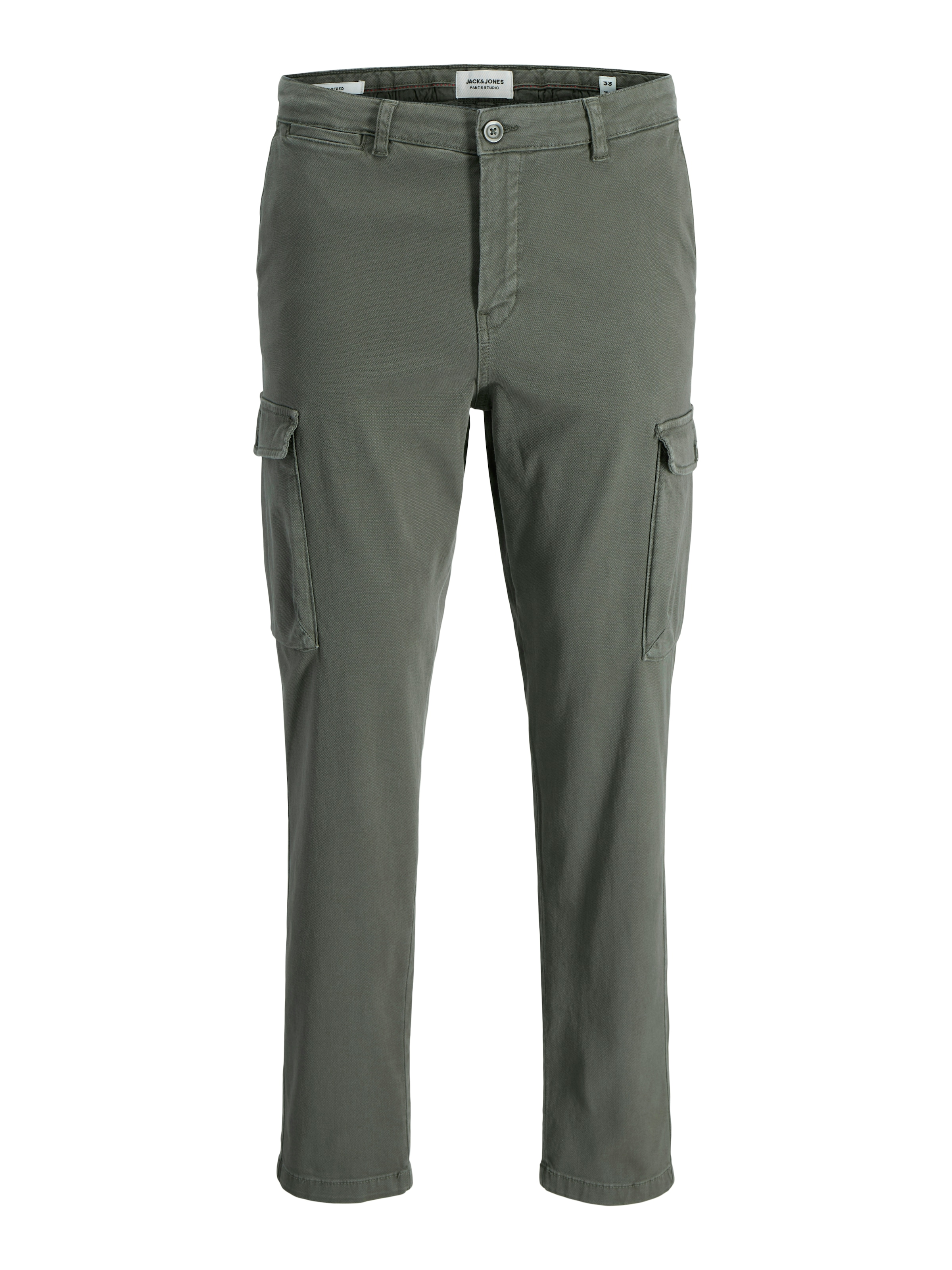 JACK & JONES Tapered Cargo trousers 'JPSTAce Arthur' in Grey: front