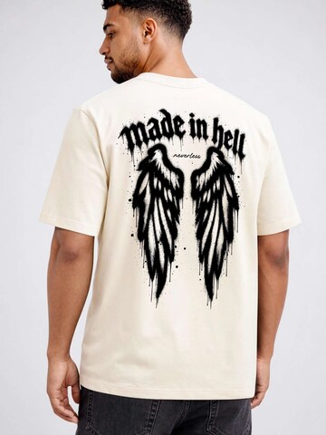 Neverless Shirt 'Paradise' in Beige: front