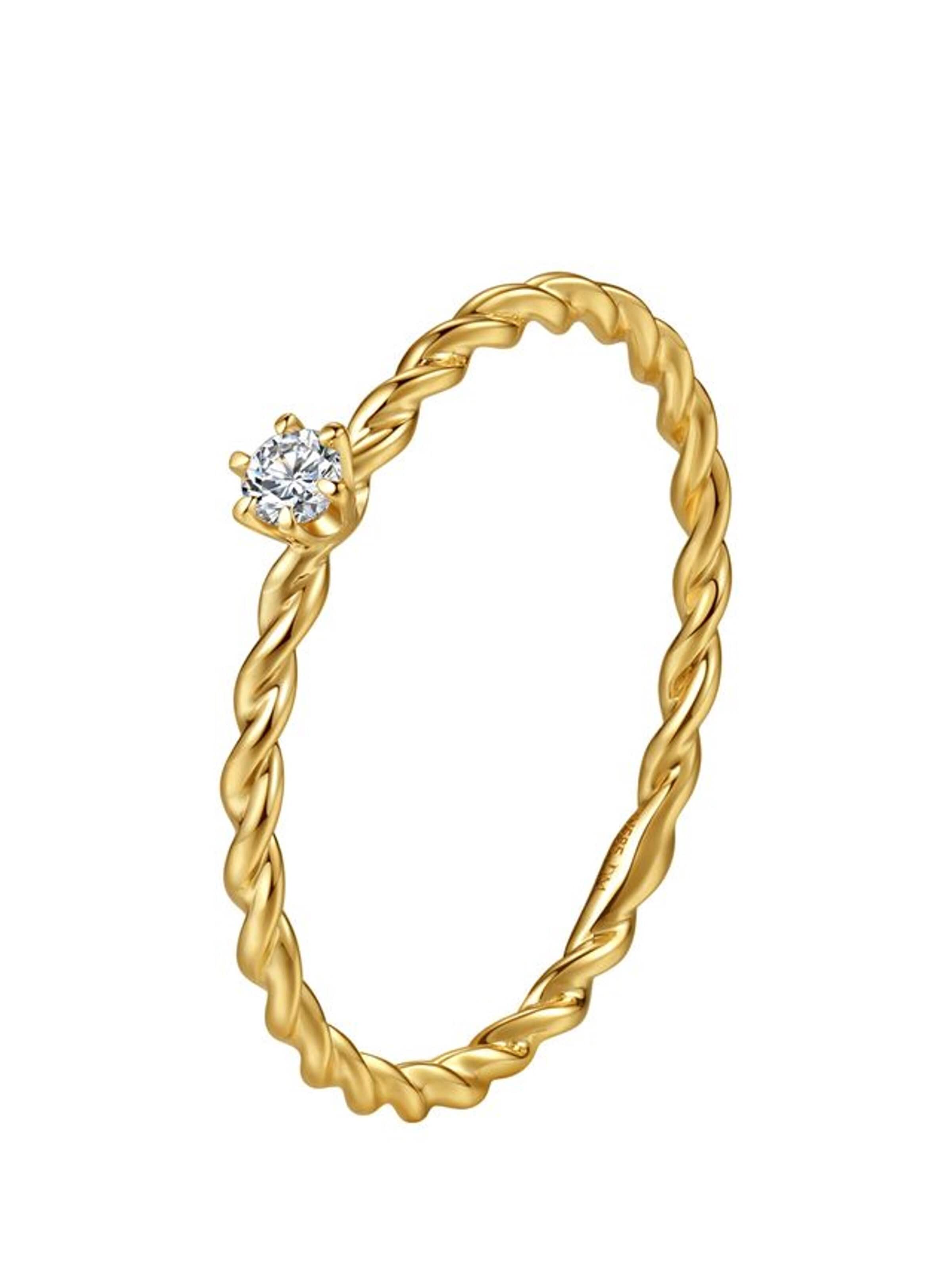 Dear Me Ring 'Together Diamond' in Goud: voorkant