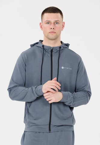 Virtus Sports sweat jacket 'Brent' in Grey: front