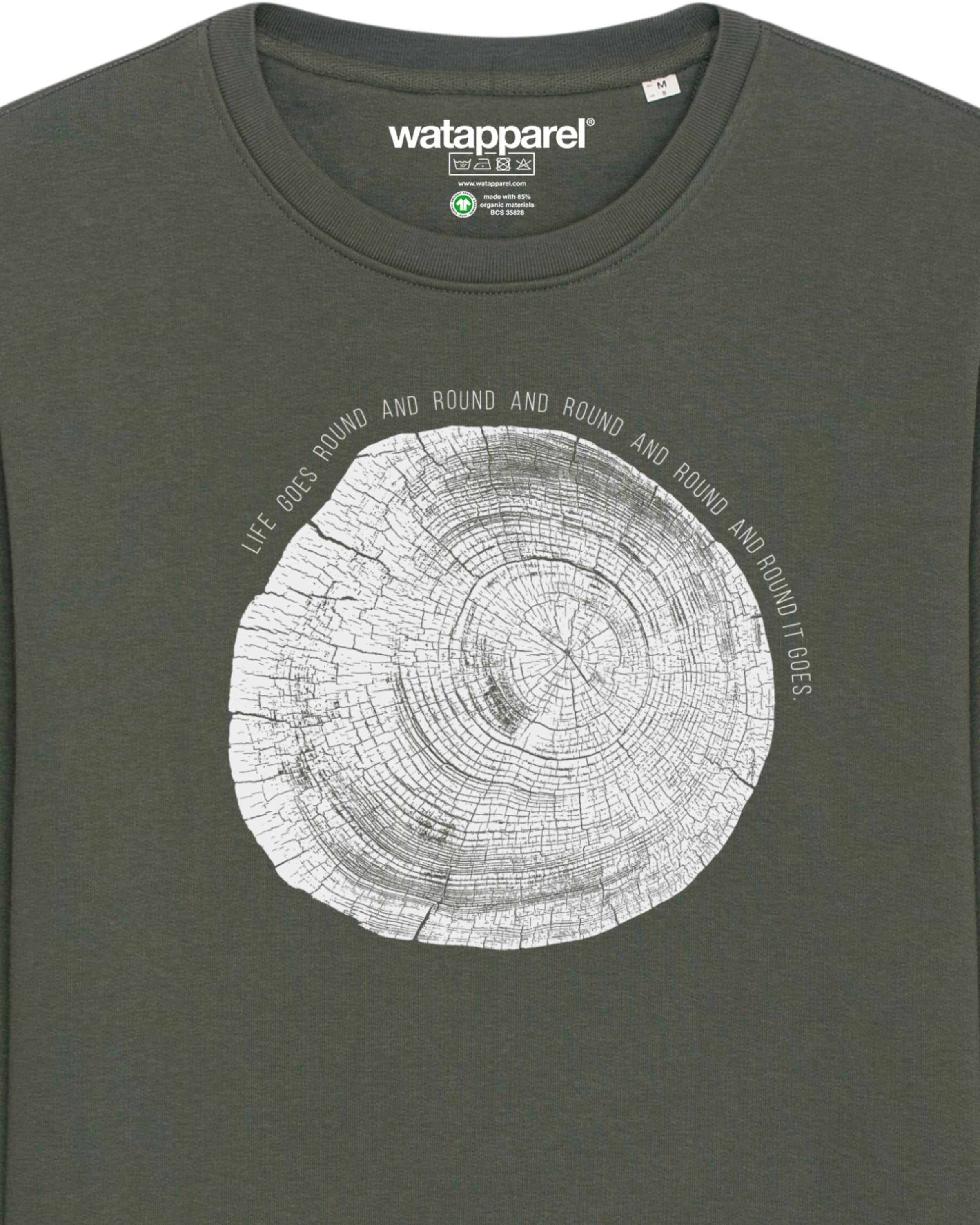 Sweat-shirt ' Baumscheibe ' Watapparel en vert