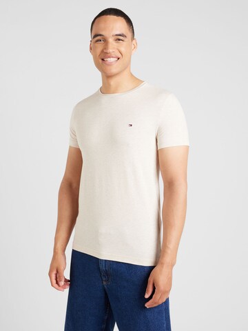 TOMMY HILFIGER Slim fit Μπλουζάκι σε καφέ: μπροστά