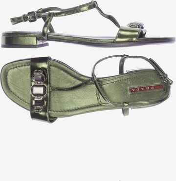 PRADA Sandals & High-Heeled Sandals in 40 in Green: front