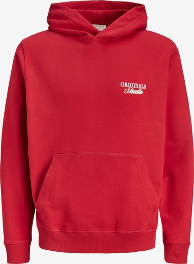 JACK & JONES Sweat-shirt 'JORNorrebro' en S en canneberge / blanc, Vue avec produit