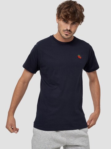 Mikon T-Shirt 'Erdbeere' in Blau: predná strana