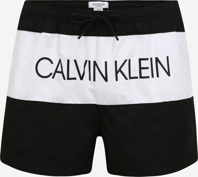 fekete / fehér Calvin Klein Swimwear Rövid fürdőnadrágok 'DRAWSTRING', Termék nézet