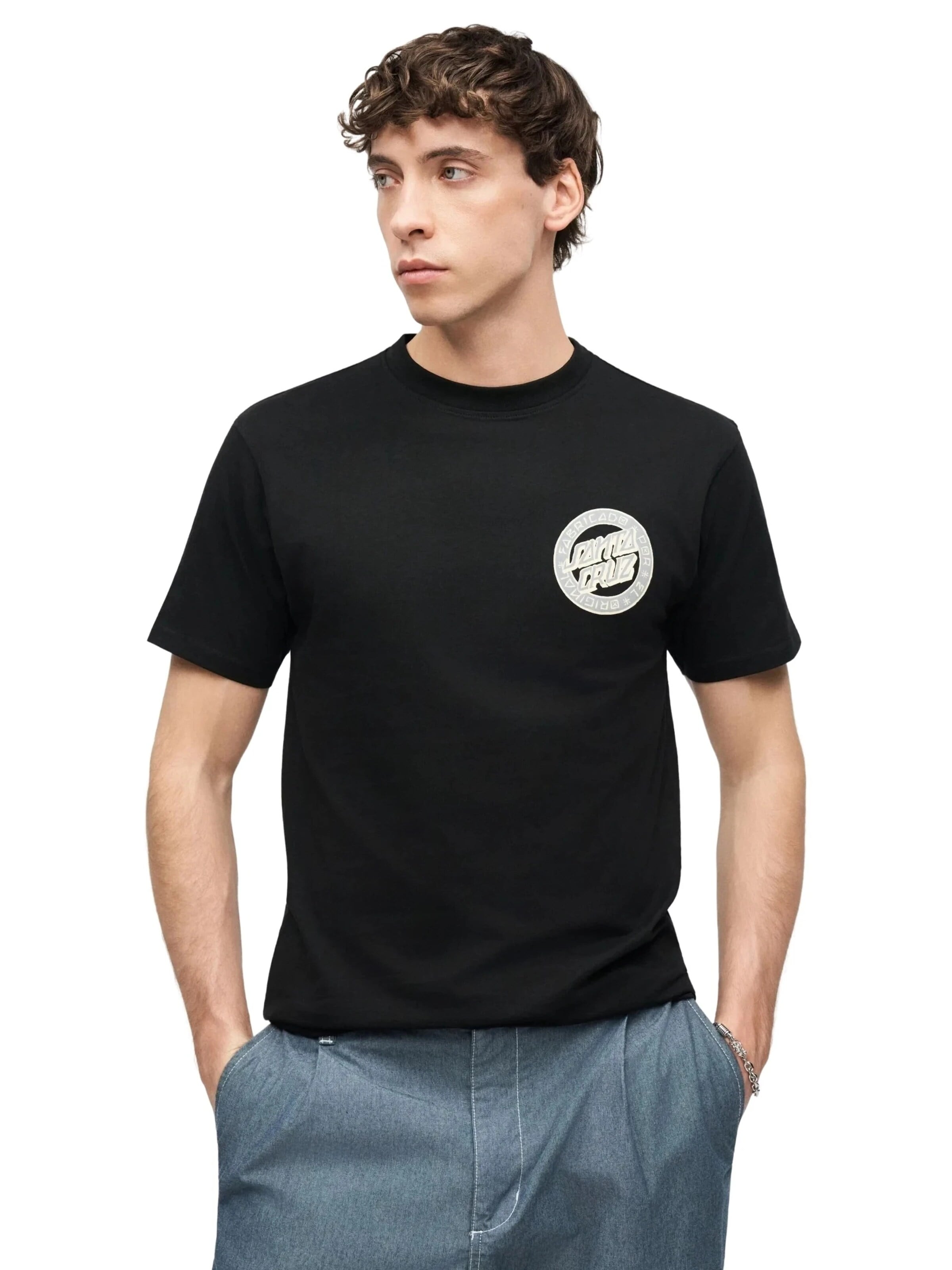 Santa Cruz - Camiseta 'Camiseta santa cruz negra loco dot tee' en negro: frente
