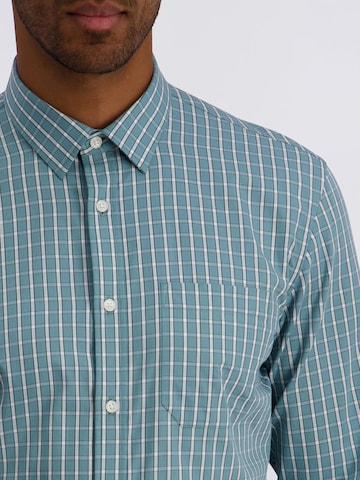 PIERRE CARDIN Regular fit Button Up Shirt in Blue