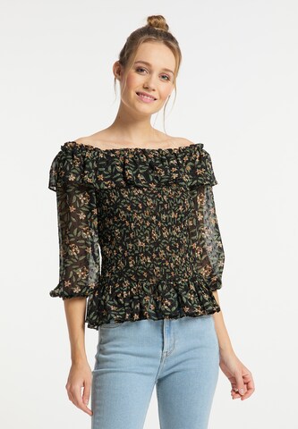 DreiMaster Vintage Blouse in Black: front