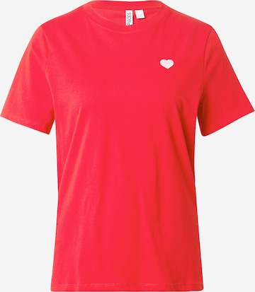 PIECES Koszulka 'PCRIA' w kolorze czerwony: przód