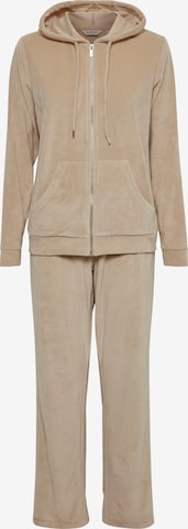 b.young Joggingpak in Beige: voorkant