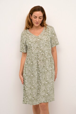 Cream Dress 'Tiah' in Green: front