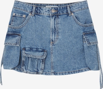 Pull&Bear Rok in Blauw: voorkant