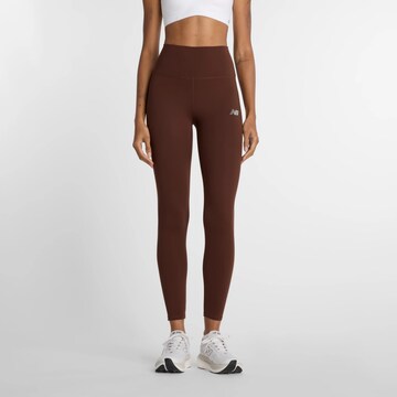 Skinny Pantalon de sport 'Harmony' new balance en marron : devant