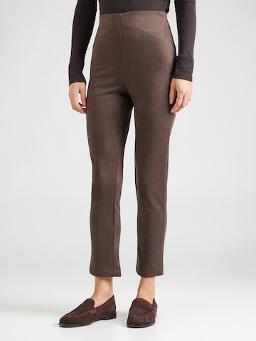ABOUT YOU Skinny Hlače 'Ellen' | rjava barva: sprednja stran