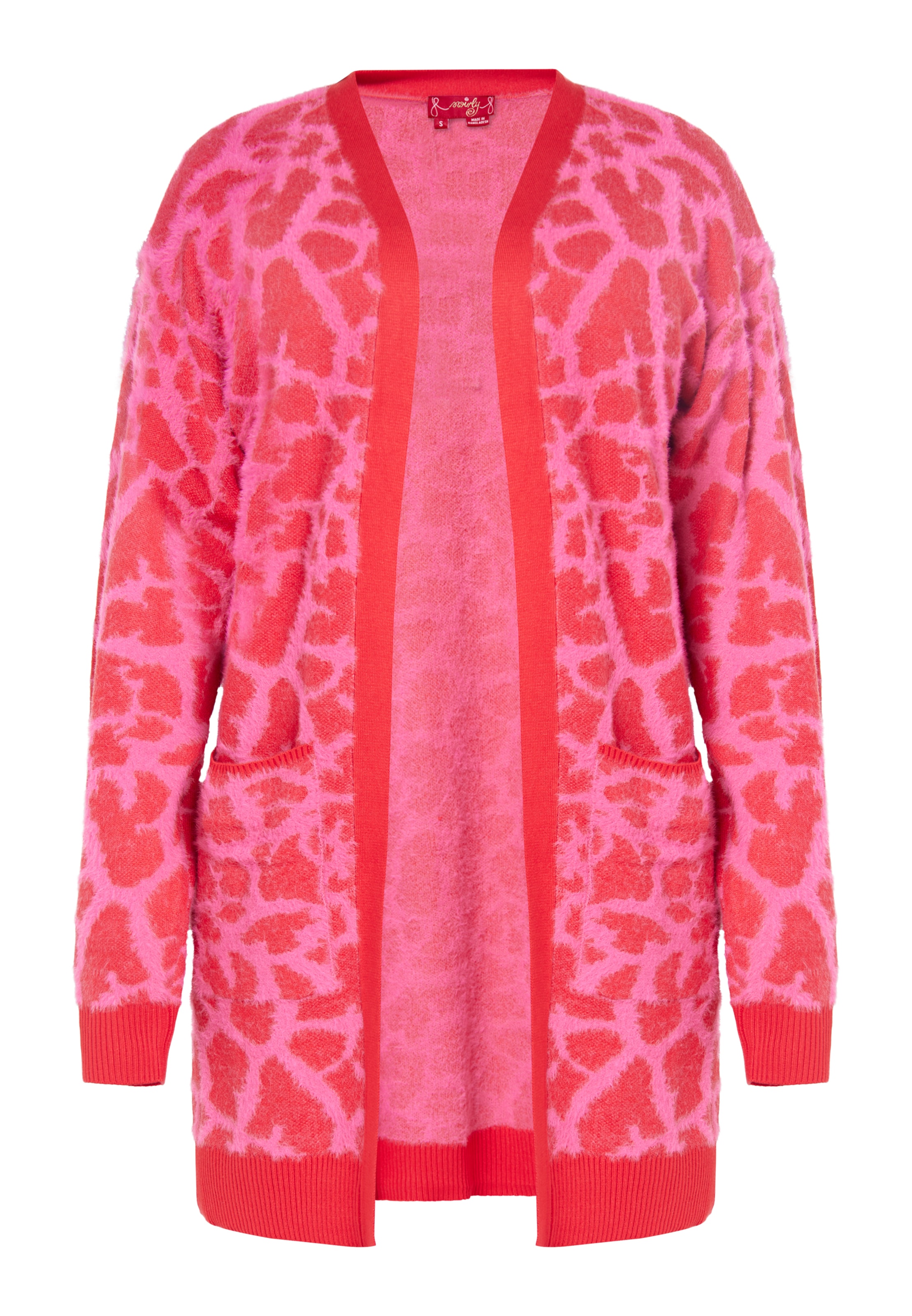 swirly Вязаная кофта в Ярко-розовый: спереди