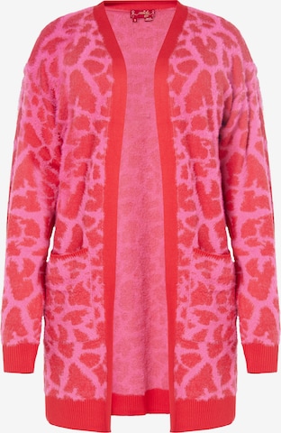 swirly Knit cardigan in Pink: front