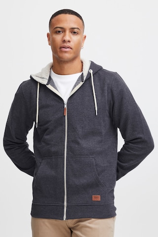 BLEND Zip-Up Hoodie 'Hulker Teddy' in Black: front