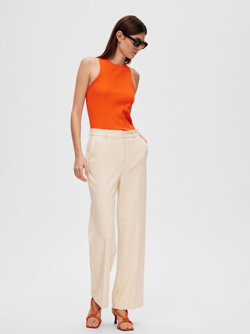 Regular Pantalon 'MYLA' SELECTED FEMME en blanc