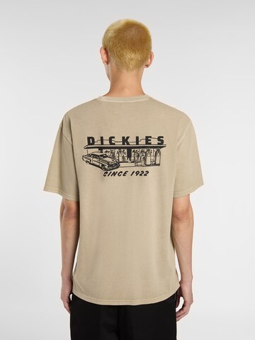 DICKIES Футболка 'Service Station' в Бежевый: спереди