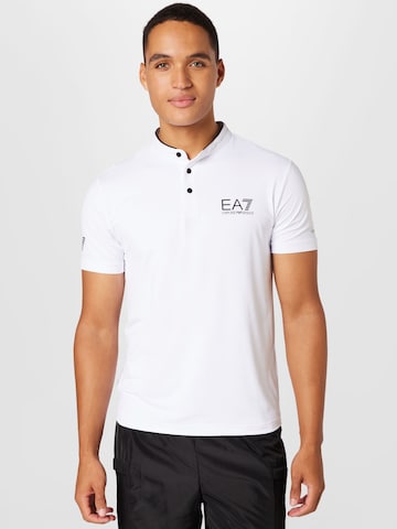 T-Shirt fonctionnel EA7 Emporio Armani en blanc : devant