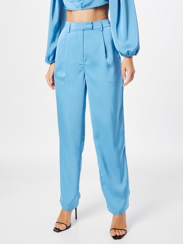 BZR Regular Pleat-front trousers in Blue: front