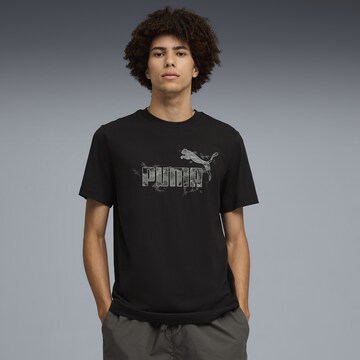 PUMA T-Shirt 'Camo' in Schwarz: Vorderseite