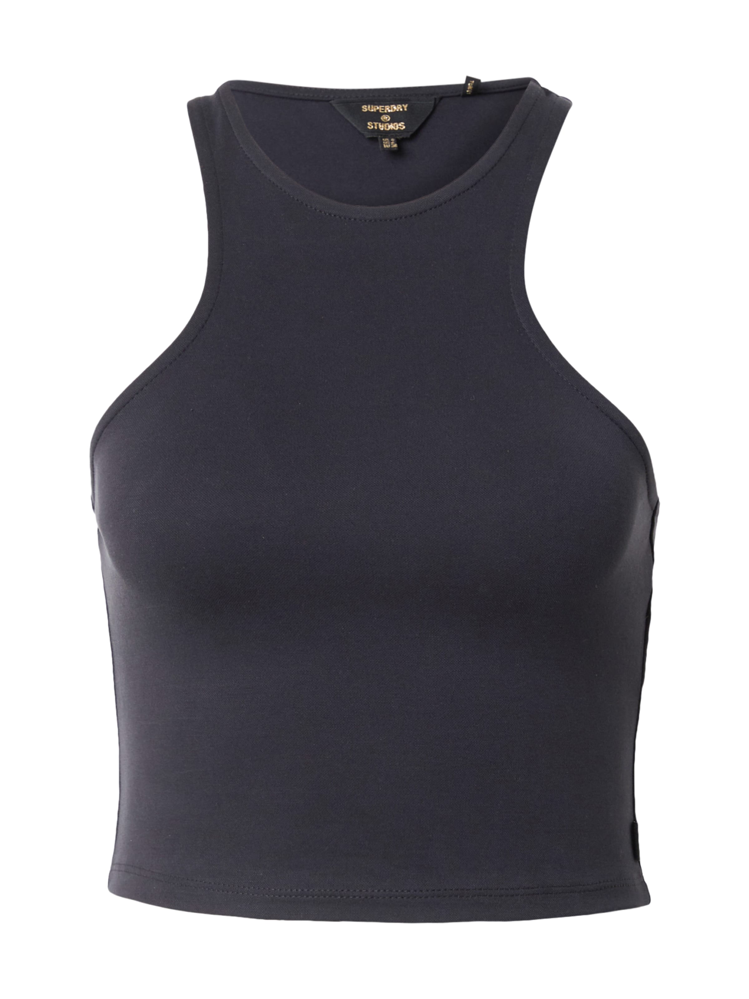 Superdry - Top en negro: frente