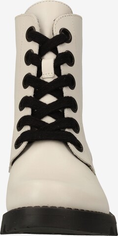 FLY LONDON Lace-Up Ankle Boots in Beige