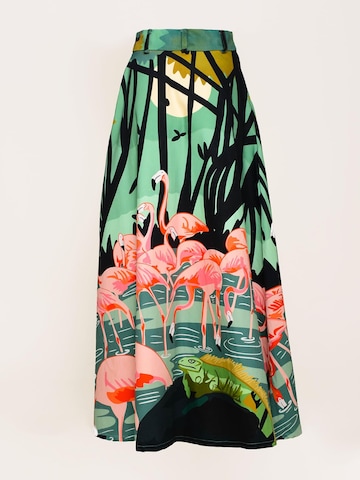 Pineapples Don't Have Sleeves Hame 'National Aviary of Colombia Skirt' värissä vihreä