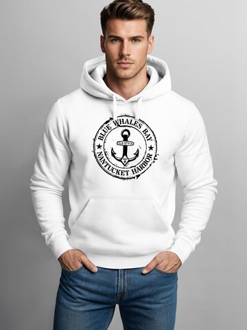 Neverless Sweatshirt 'Vintage Anker' in White