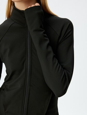 Koton Zip-Up Hoodie in Black