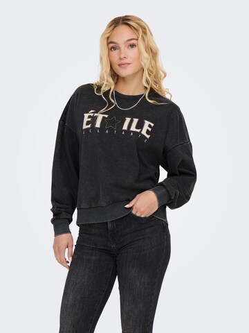 ONLY Sweatshirt 'ONLPenelope' in Black: front