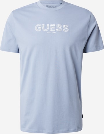 GUESS - Camiseta en azul: frente