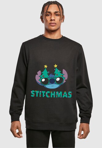Sweat-shirt 'Lilo And Stitch - Stitchmas Glasses' ABSOLUTE CULT en noir : devant