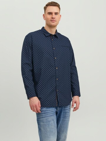 Jack & Jones Plus Regular fit Риза в синьо: отпред