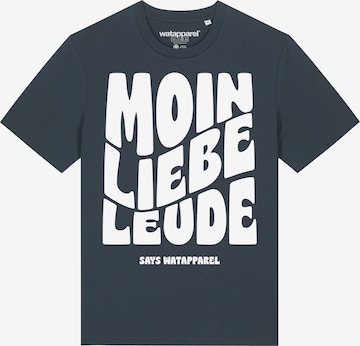 Watapparel Shirt 'Moin liebe Leude' in Grey: front