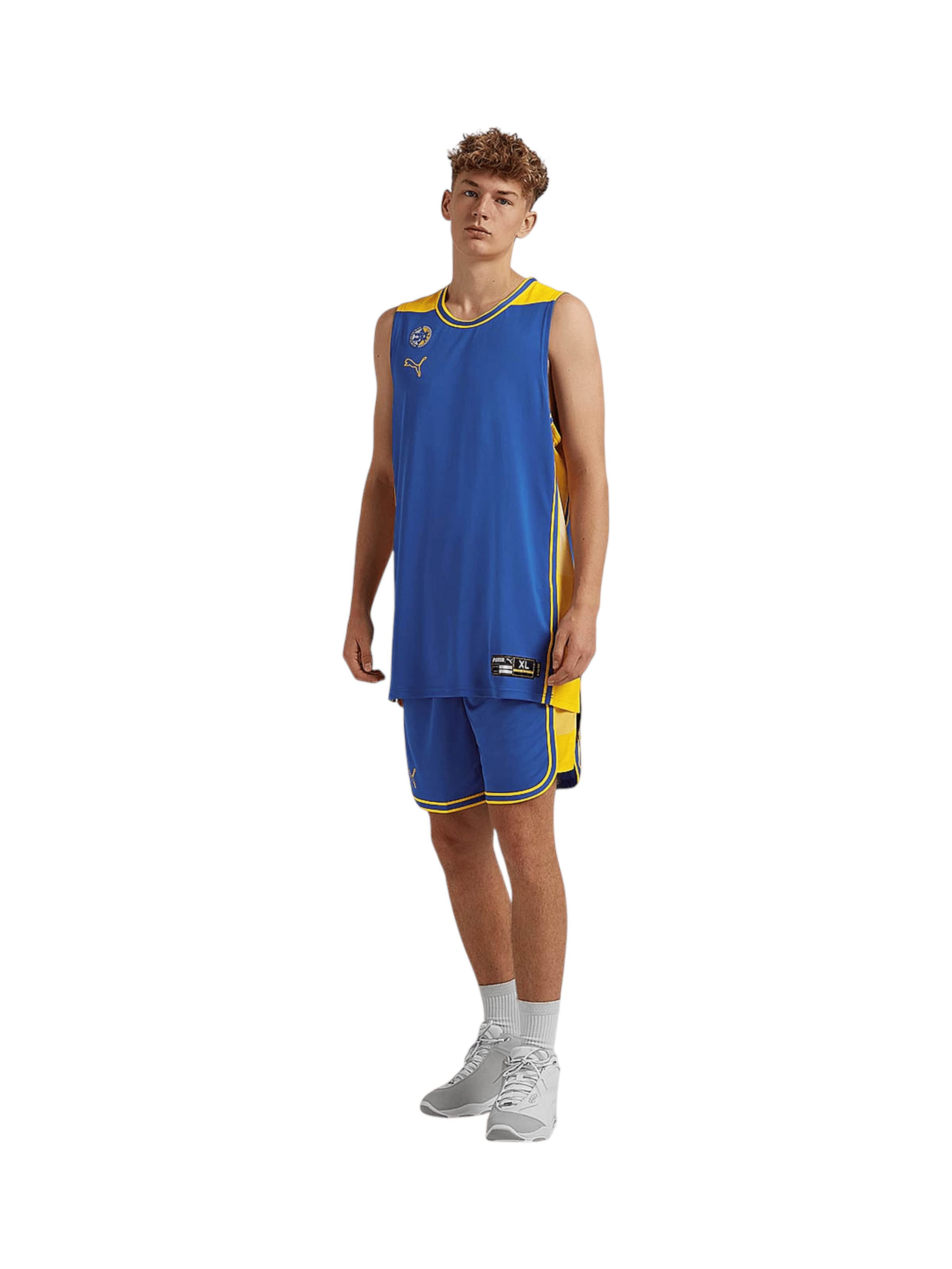 PUMA - Loosefit Calças de desporto 'Maccabi Tel Aviv' em azul