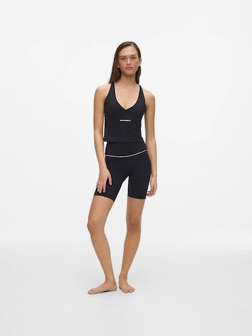 juoda Karl Lagerfeld Siauras Kelnės 'Athleisure': priekis