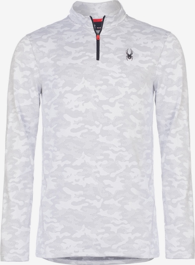 Spyder Sportska sweater majica u svijetlosiva / bijela, Pregled proizvoda